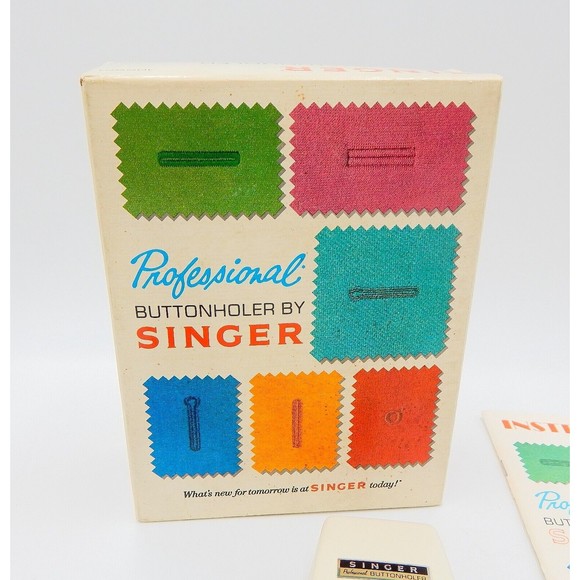 Singer Professional Buttonholer 102991 Original Box Slant Needle Zig Zag - Picture 4 of 12
